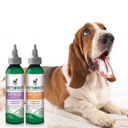 Vets Best Ear Relief Hundens Øre Rensesæt 2 Dele